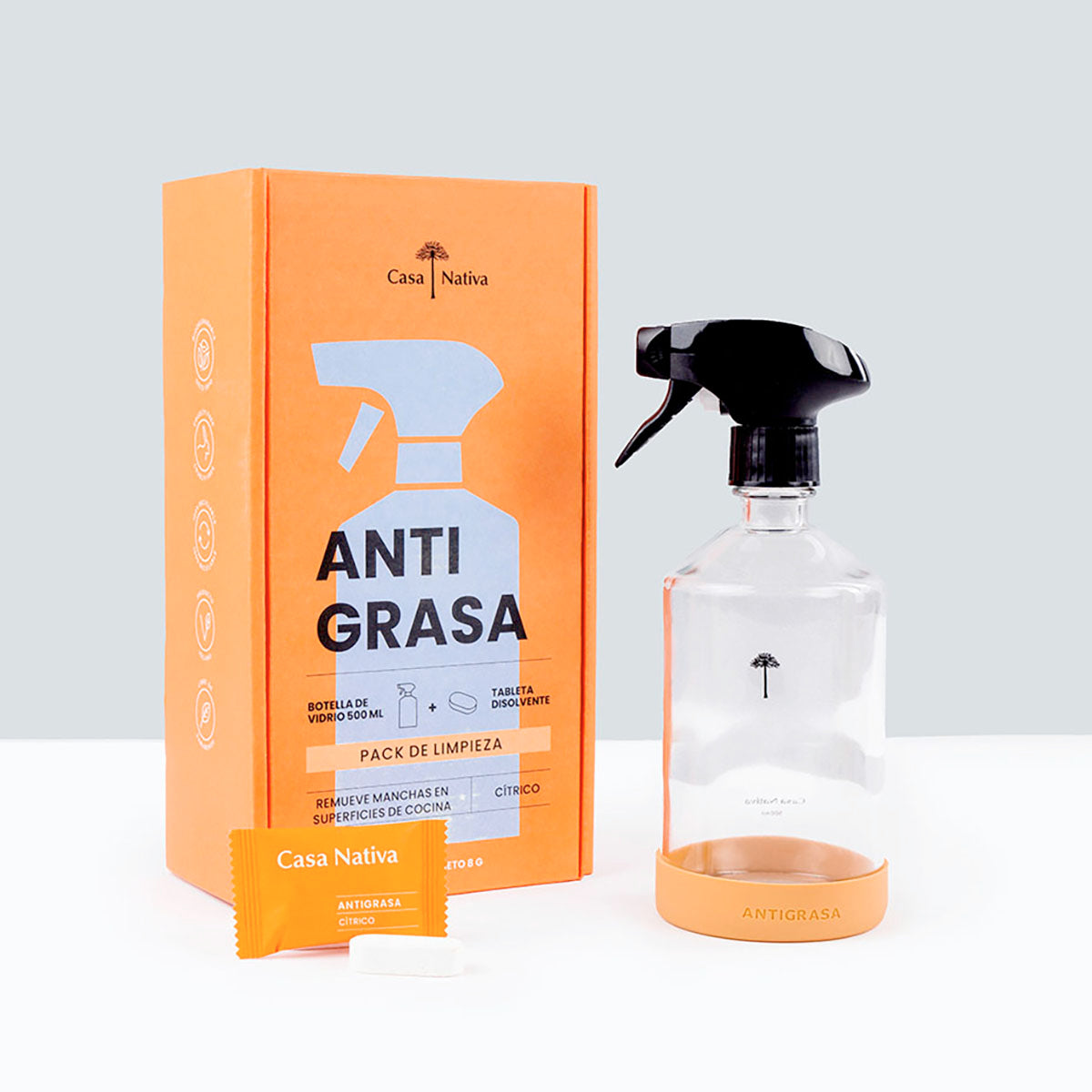 Desengrasante Casa Nativa (Rociador + 1 Tableta)