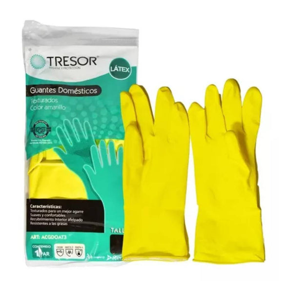 Guantes Latex Amarillo Domestico Pack X 12 Pares