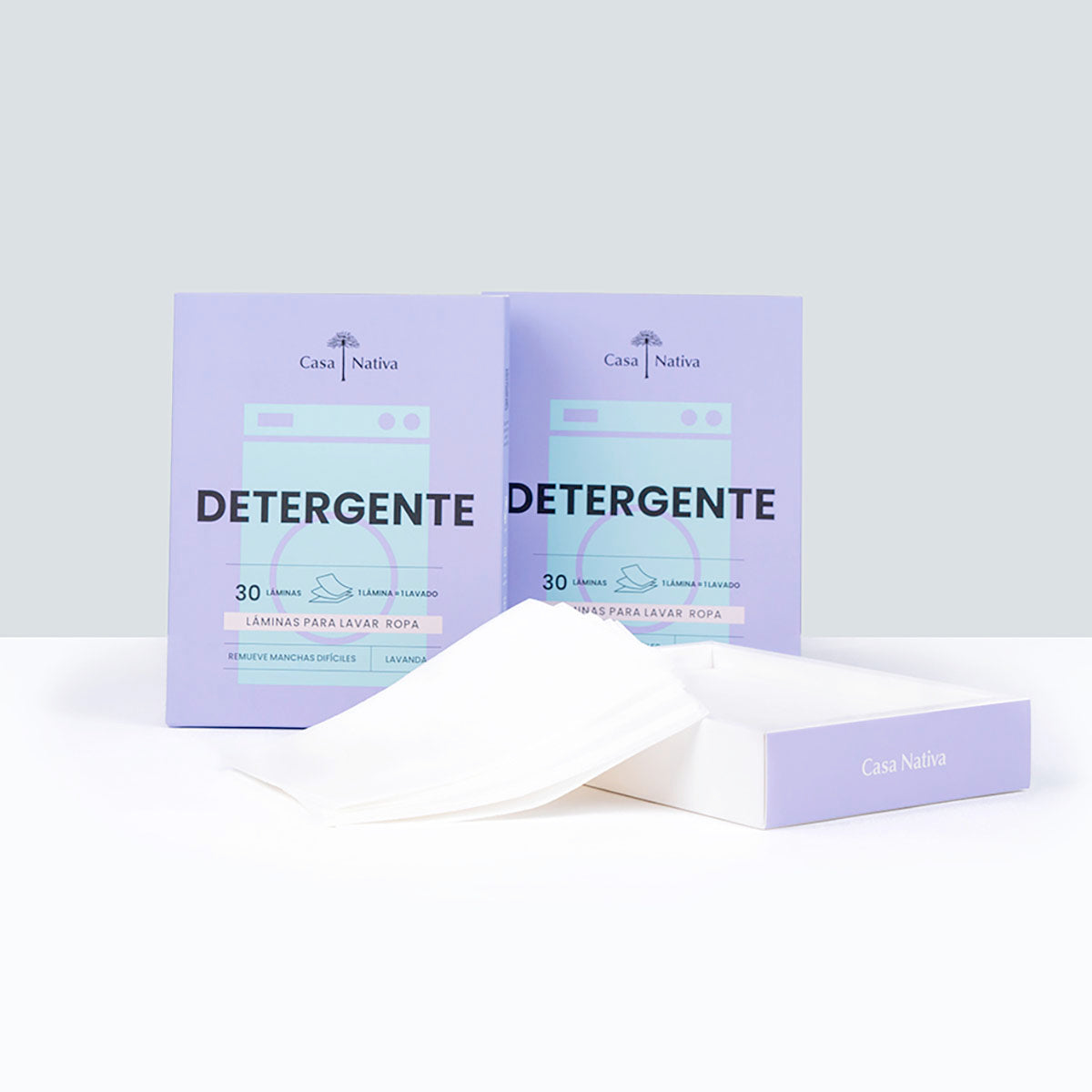 Detergente para Ropa en Láminas Casa Nativa Lavanda 30 Unids