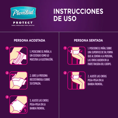 Pañales Plenitud Premium Protect Talla G/XG x 20 unids