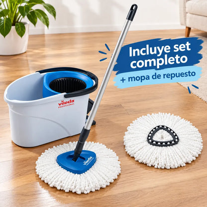 Mopa Giratoria con Pedal UltraSpin Vileda Professional + Repuesto de Mopa