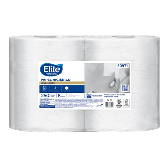 Papel Higiénico Elite Doble Hoja 250 Mts. x 6