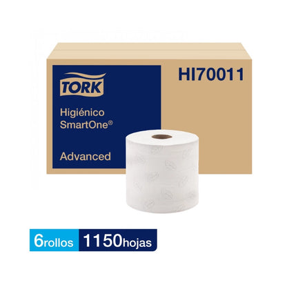 PAPEL HIGIÉNICO TORK SMARTONE D/H 6 ROLLOS X 1150 HOJAS