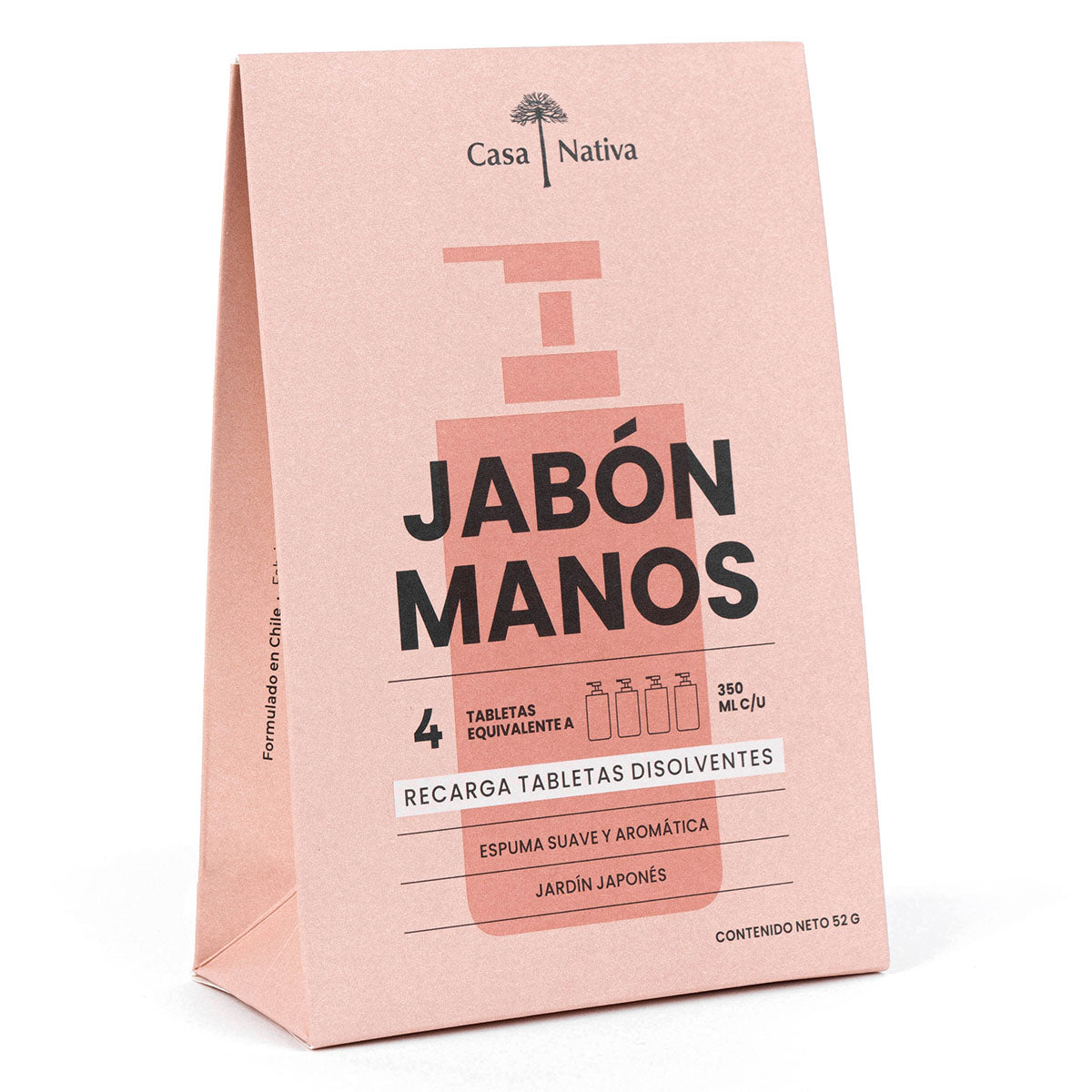 Jabón Espuma Casa Nativa Jardín Japonés x 4 tabletas