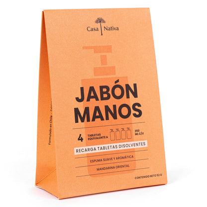 Jabón Espuma Casa Nativa Mandarina Oriental X 4 Tabletas