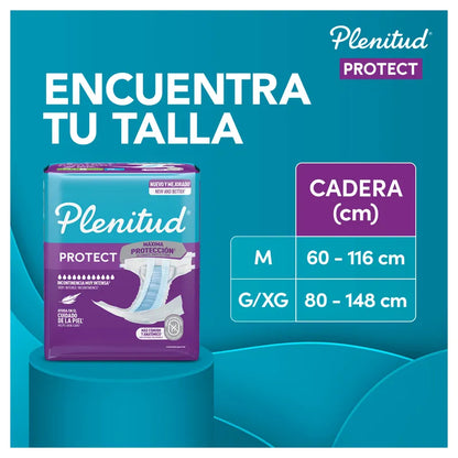 Pañales Plenitud Premium Protect Talla G/XG x 20 unids