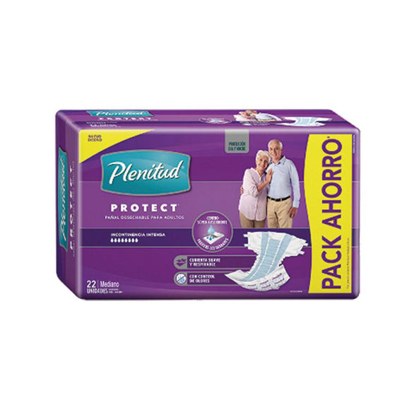 Pañales Plenitud Protect Talla M x 22 unids