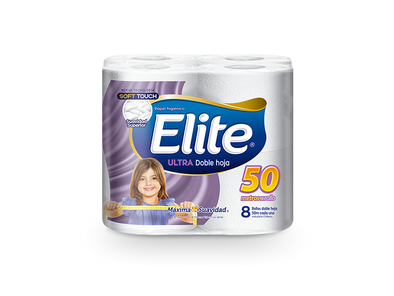 Papel Higiénico Elite Doble Hoja 50 Mts. x 32 unids