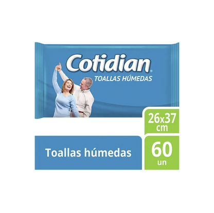 Toallas Húmedas Cotidian x 60 unids