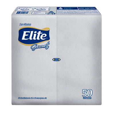 Caja Servilletas Elite Gourmet Doblada Blanca x 12