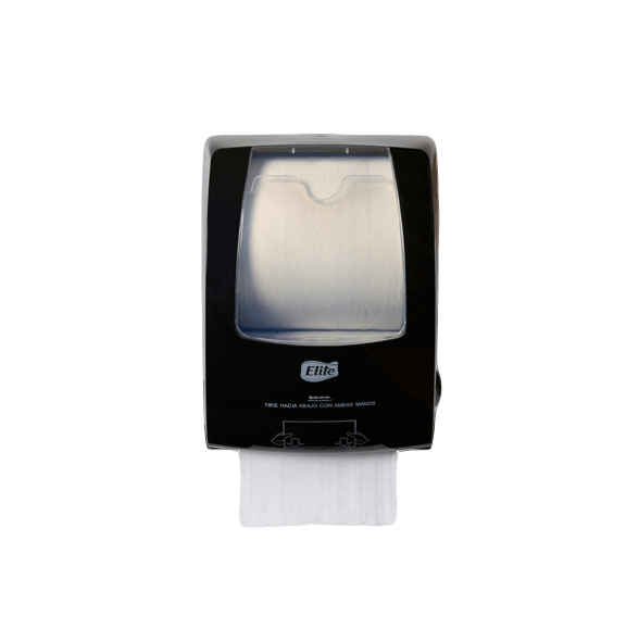 Dispensador Toallas Desechables Elite Autocorte Dynamic Negro 280 Mts.