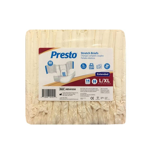 Pañales Drylock Presto Premium Nocturno Talla L/XL X 14 unids