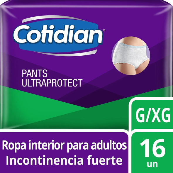 Calzón Pañal Cotidian Ultraprotect Talla G/XG Paquete x 16 unids