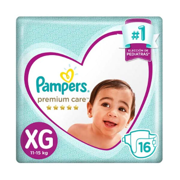 Pañal Pampers Premium Care Talla Xg x 16 Un