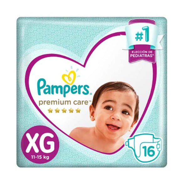 Pañal Pampers Premium Care Talla Xg Pack 8X16 Un