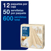 Servilleta Tork Premium Linstyle Crema (39X39 Cms) 12 Paquetes X 50 Und.